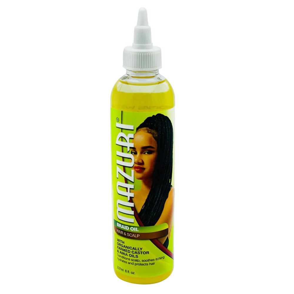 Mazuri Braid Oil for Hair and Scalp Soothes Itching 8Oz (237ml)